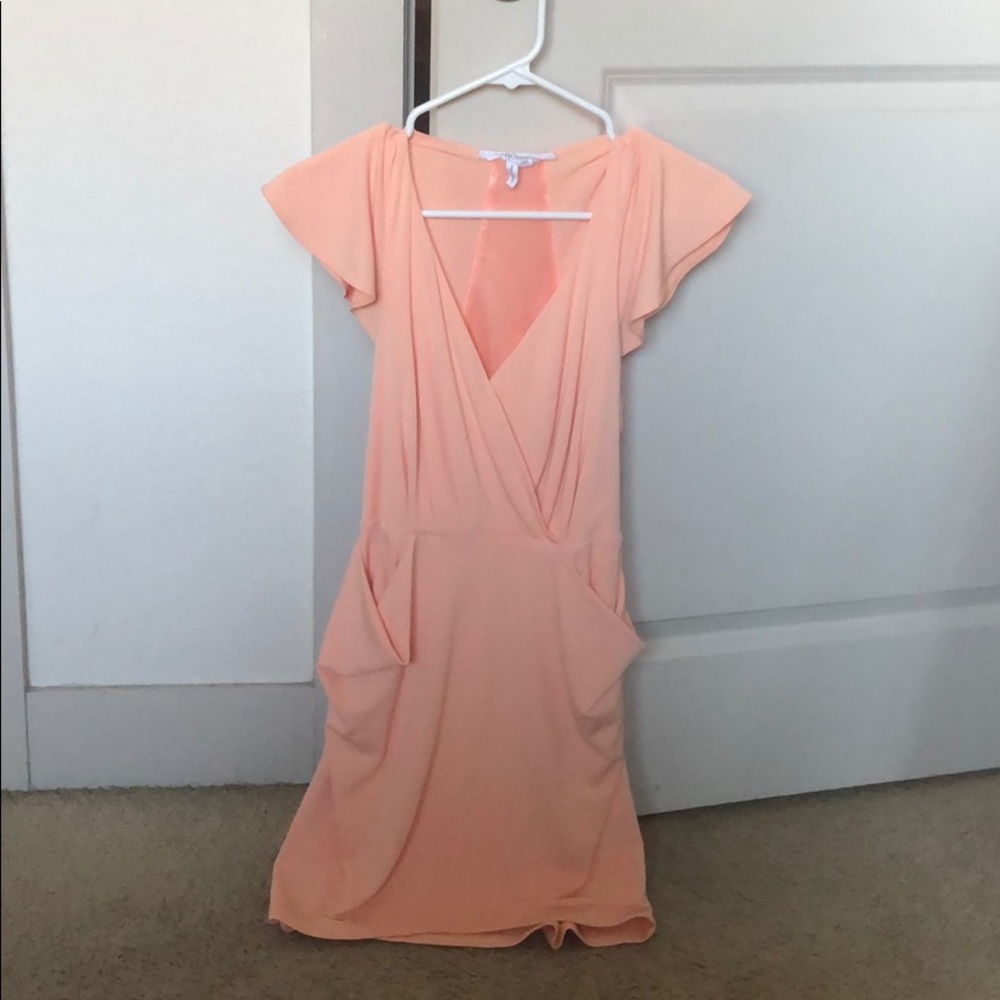 Coral cocktail dress